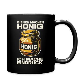 Les abeilles apiculteurs font du miel et je donne mon impression - Mug uni - noir - Droite
