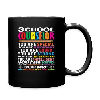 School Counselor You are especially loved - Full Colour Mug - black - Right