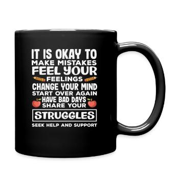 Schulberater Es Ist Okay Fehler Zu Machen - Tasse einfarbig - Schwarz - Rechts