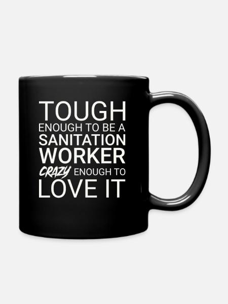 Sanitation worker Crazy - Tasse einfarbig - Schwarz