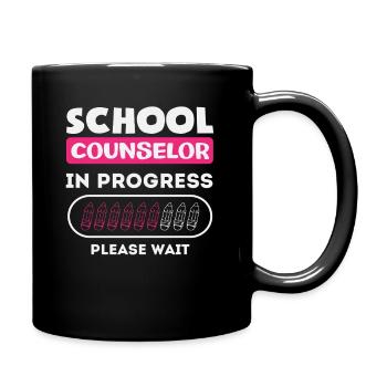 Schulberater Im Werden Bitte Warten - Tasse einfarbig - Schwarz - Rechts
