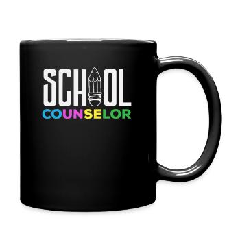 Schulberater Buntstift Design - Tasse einfarbig - Schwarz - Rechts