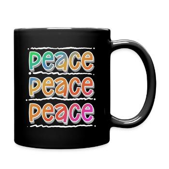 Peace - Full Colour Mug - black - Right