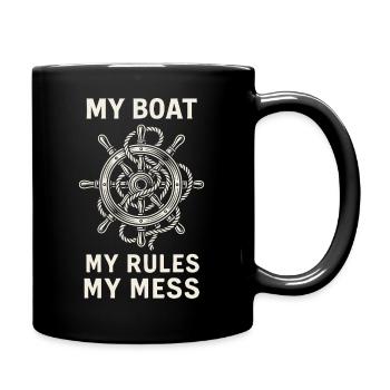 Mon bateau Mes règles Mon Chaos Capitaine Humour - Mug uni - noir - Droite
