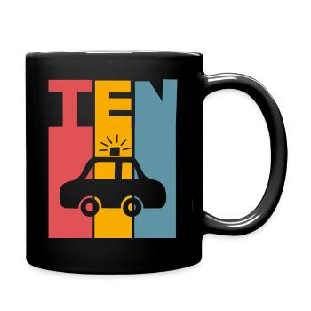 10th Birthday Police - Full Colour Mug - black - Right