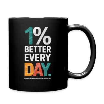 Daily Improvement – Inspiration for Success - Full Colour Mug - black - Right