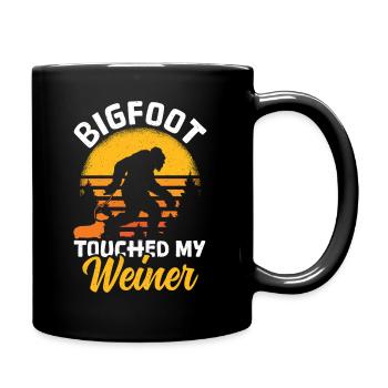 Bigfoot Got My Weiner Bigfoot Sasquatch - Full Colour Mug - black - Right