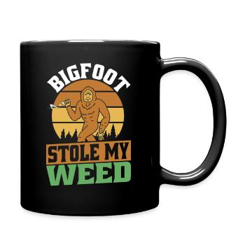 Bigfoot Stole My Weed Bigfoot Sasquatch - Full Colour Mug - black - Right