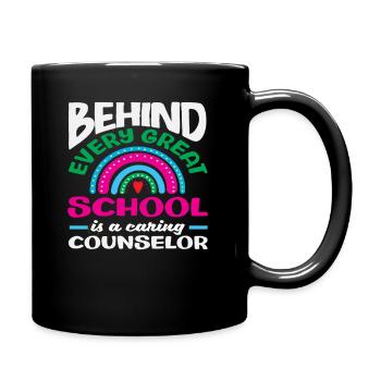Hinter Jeder Guten Schule Steht Ein Fürsorglicher - Tasse einfarbig - Schwarz - Rechts