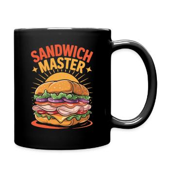 Sandwich Master – Chemise Foodie Drôle - Mug uni - noir - Droite