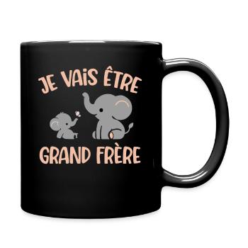 T-shirt Je Vais Être Grand Frère Annonce Bébé - Mug uni - noir - Droite