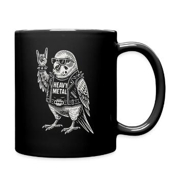 Heavy Metal Rock Musique Perruche Drôle - Mug uni - noir - Droite