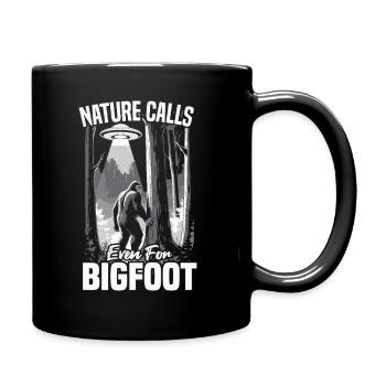 La nature appelle Bigfoot Sasquatch faire à l’extérieur - Mug uni - noir - Droite