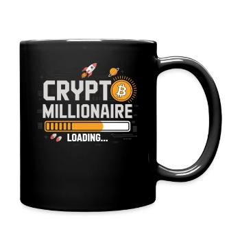 Crypto Loading – Become a Millionaire - Full Colour Mug - black - Right
