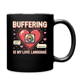L’amour a besoin de temps de chargement – Chemise Nerd Pixel Heart - Mug uni - noir - Droite