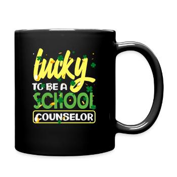 Glücklich Als Schulberater - Tasse einfarbig - Schwarz - Rechts