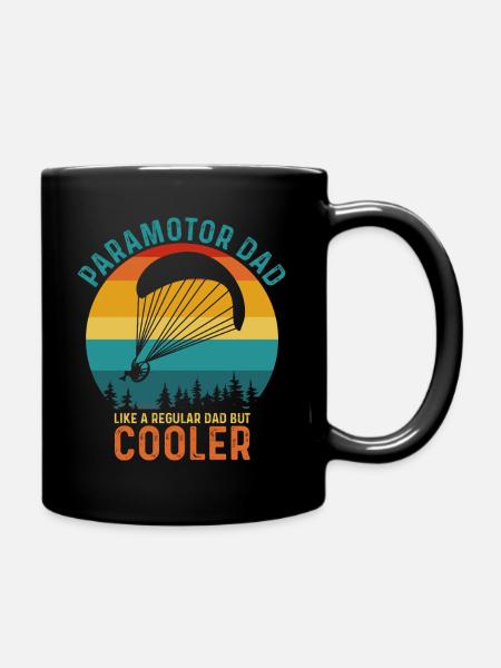 Paramotor Dad Like a Regular Dad But Cooler - Full Colour Mug - black
