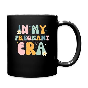In My Pregnant Era / Funny Pregnancy Announcement - Full Colour Mug - black - Right