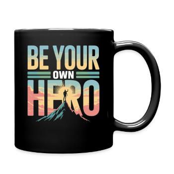 Soyez votre propre héros – Chemise de motivation - Mug uni - noir - Droite