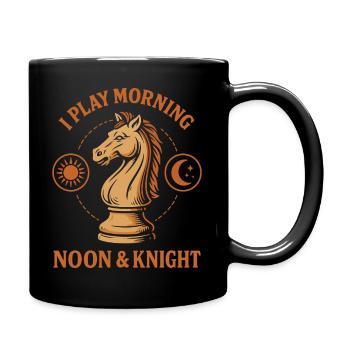 I play in the morning at noon - Full Colour Mug - black - Right
