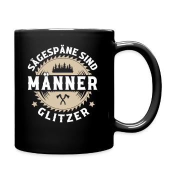 Holzfäller - Tasse einfarbig - Schwarz - Rechts