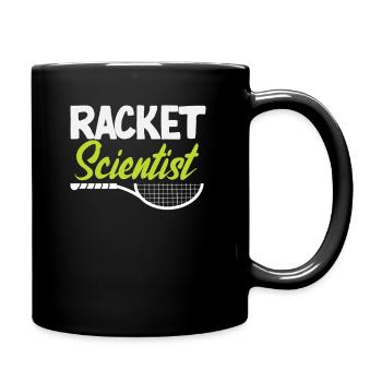 Tennis Spieler Racket Scientist - Tasse einfarbig - Schwarz - Rechts