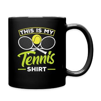 This Is My Tennis Shirt Tennis Player - Full Colour Mug - black - Right