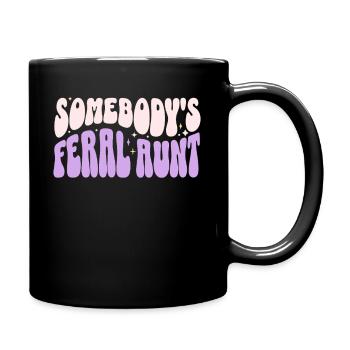 Somebody’s Feral Aunt - Full Colour Mug - black - Right