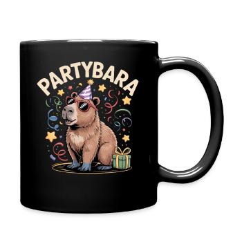 Partybara Capybara - Full Colour Mug - black - Right