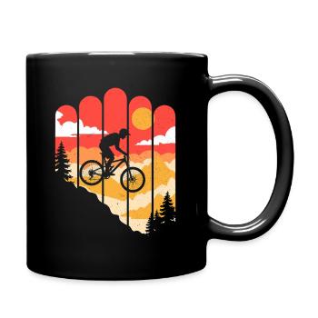 VTT Vélo Cyclisme - Mug uni - noir - Droite