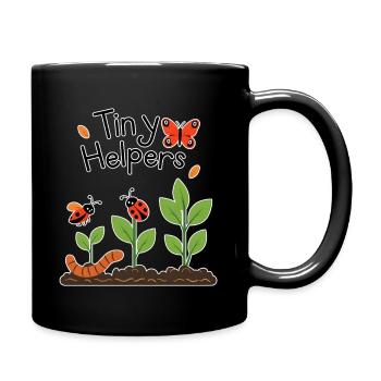 Tiny Helpers in the Garden - Full Colour Mug - black - Right