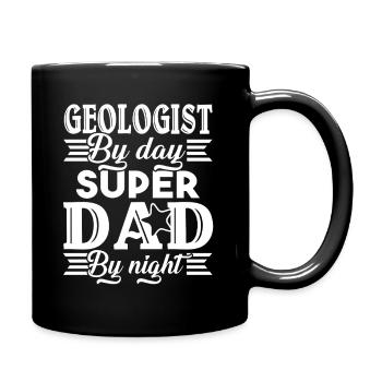 Geologist By Day Super Dad By Night - Full Colour Mug - black - Right