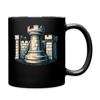 Chess Rook Fortress Schachspieler Vereinigen Sich - Tasse einfarbig - Schwarz - Rechts