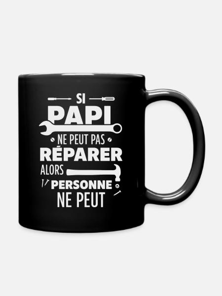 Opa kann alles reparieren - für DIY-Opas - Tasse einfarbig - Schwarz