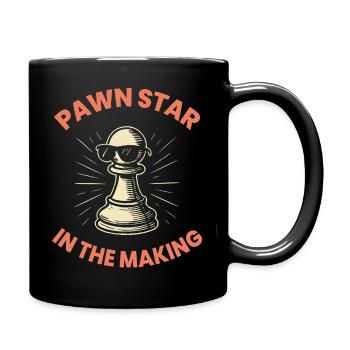 Bauernstar Im Entstehen Schachspieler-liebhaber - Tasse einfarbig - Schwarz - Rechts