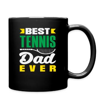 Bester Tennis Papa Spieler Ever - Tasse einfarbig - Schwarz - Rechts