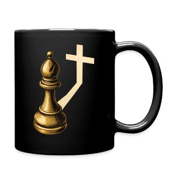 Chess Players Chess Pieces Bishops Shadows - Full Colour Mug - black - Right