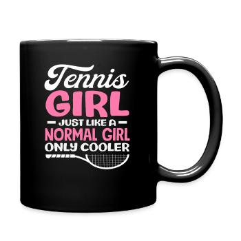 Tennis Girls Just Cool Tennis Player - Full Colour Mug - black - Right