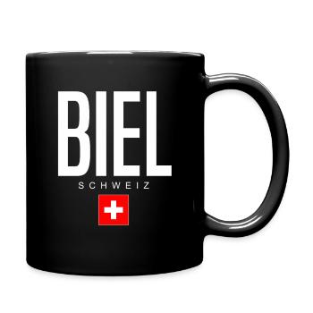 Biel Schweiz - Tasse einfarbig - Schwarz - Rechts