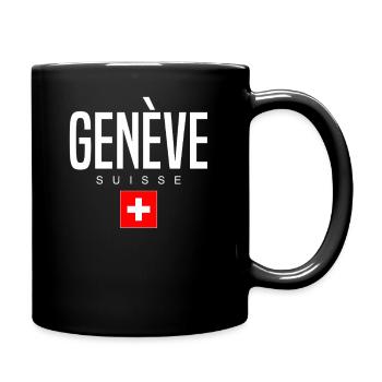 Genf Schweiz - Tasse einfarbig - Schwarz - Rechts