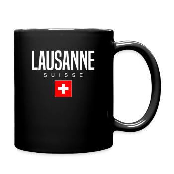 Lausanne, Suisse - Mug uni - noir - Droite