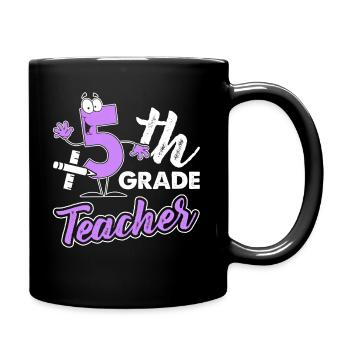 Funny 5th Grade Teacher - Full Colour Mug - black - Right