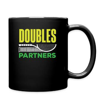 Joueur de tennis Doubles partenaire Design - Mug uni - noir - Droite