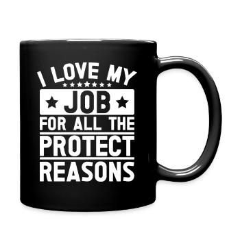 Agent d’assurance Costume Love My Job Medicare - Mug uni - noir - Droite
