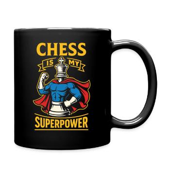 Schach Ist Meine Superkraft Lustiger Schachspieler - Tasse einfarbig - Schwarz - Rechts