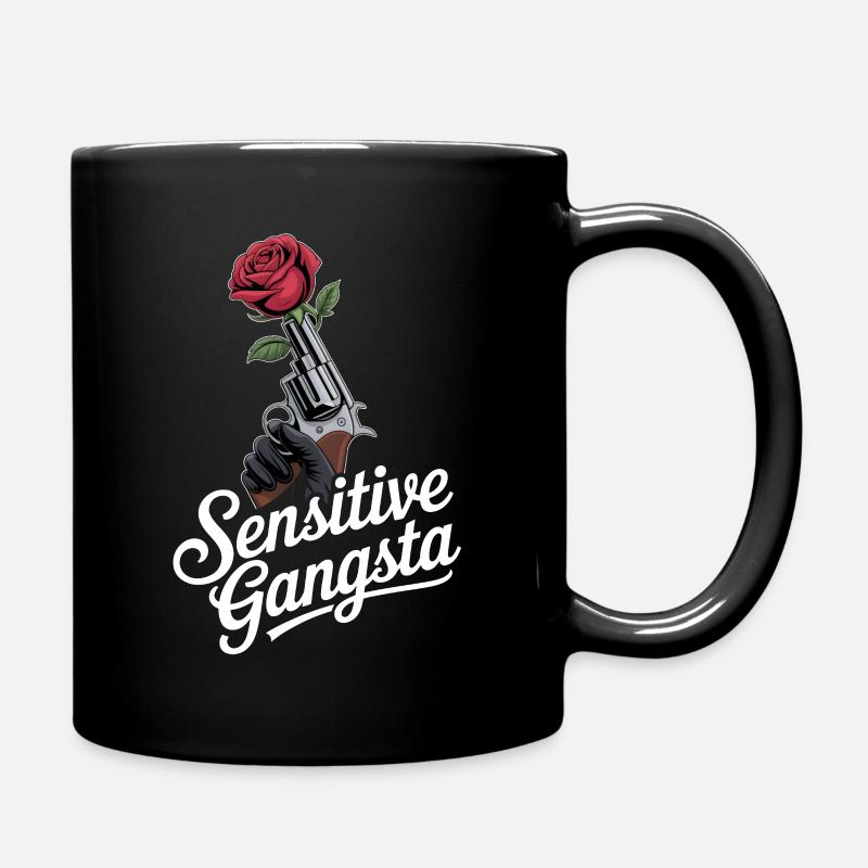 Sensitive Gangsta - Full Colour Mug - black