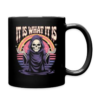 Grim Reaper Retro Saying Shirt - Full Colour Mug - black - Right