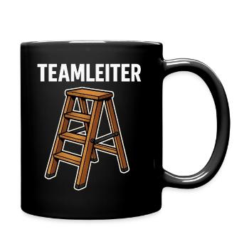 Team Leader Leader in Office Team Work - Full Colour Mug - black - Right