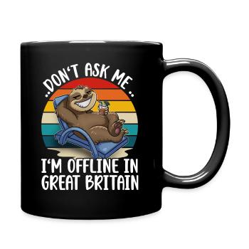 Großbritannien Urlaub - Tasse einfarbig - Schwarz - Rechts