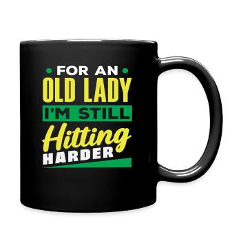 Joueur de tennis vieille dame encore plus dur - Mug uni - noir - Droite